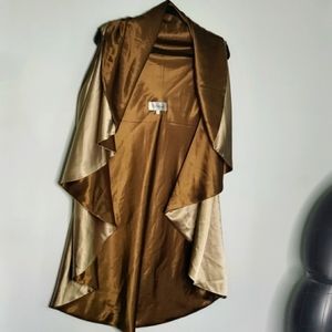 Tan Satin Cape Jacket